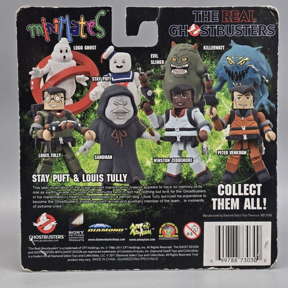 The Real Ghostbusters Minimates Diamond Select Stay Puft & Louis Tully 2011 NEW - Picture 2 of 4